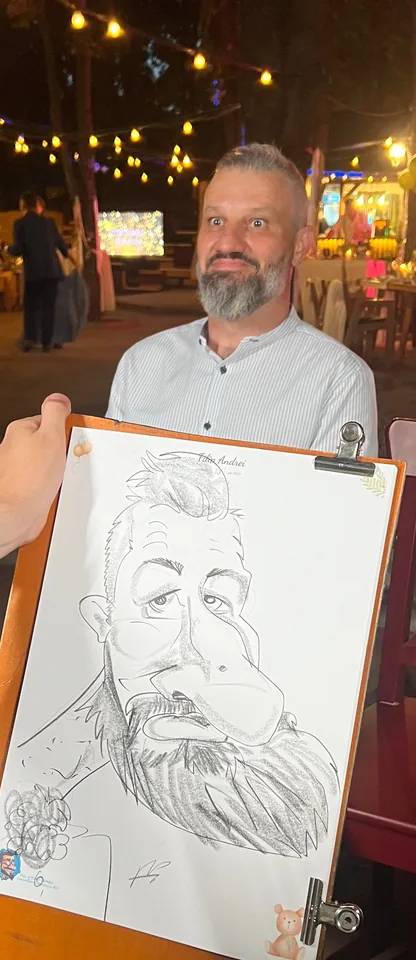 Portret caricatură oferit ca amintire